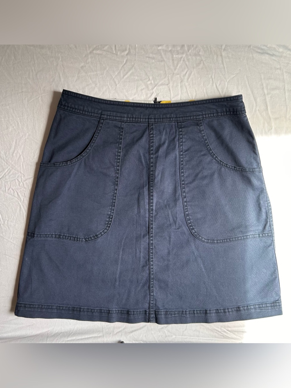 Boden Navy Mini Skirt with Front Patch Pockets